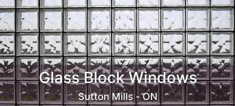  Glass Block Windows Sutton Mills - ON
