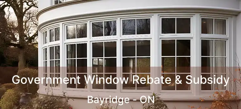  Government Window Rebate & Subsidy Bayridge - ON