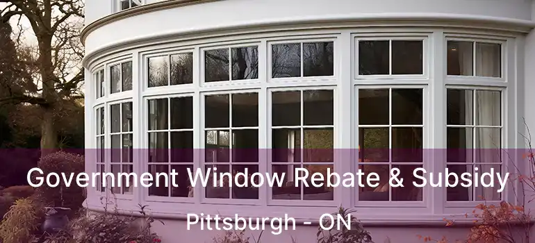  Government Window Rebate & Subsidy Pittsburgh - ON