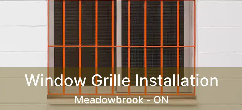  Window Grille Installation Meadowbrook - ON